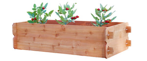 Timberlane Gardens Raised Garden Bed Kit Double Deep (Two 2x4) Select Cedar - front view