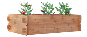 Timberlane Gardens Raised Garden Bed Kit Double Deep (Two 2x4) Select Cedar - side view