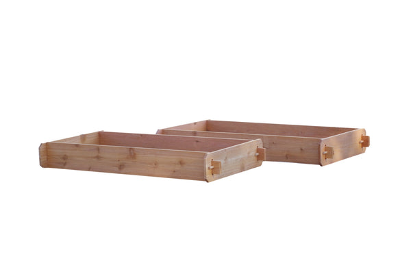 Timberlane Gardens Raised Garden Bed Kit Double Deep (Two 2x4) Select Cedar - lifestyle photo