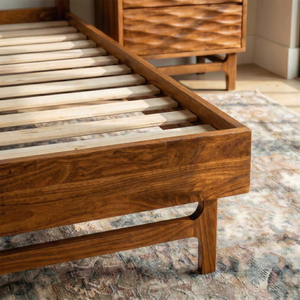 Elara Solid Wood Bed Frame - close-up
