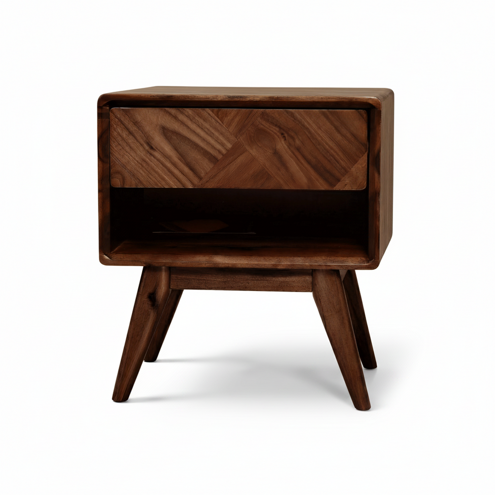 Laden Handcrafted Solid Wood Nightstand