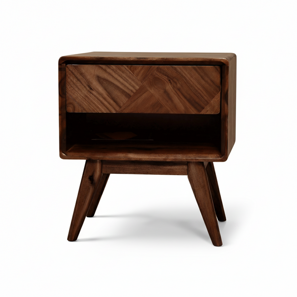 Laden Handcrafted Solid Wood Nightstand