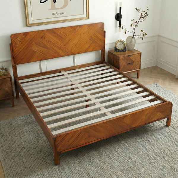 Bifrost Solid Wood Bed Frame With Headboard