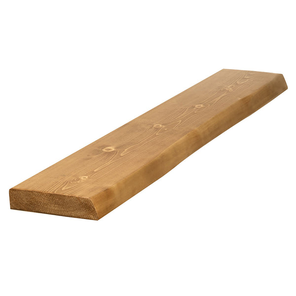 Live Edge Shelf - Solid Real Wood Floating Wall Shelf - detail view