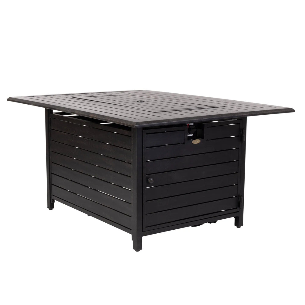 Longmont 48' Rectangular Aluminum Convertible Gas Fire Pit Table