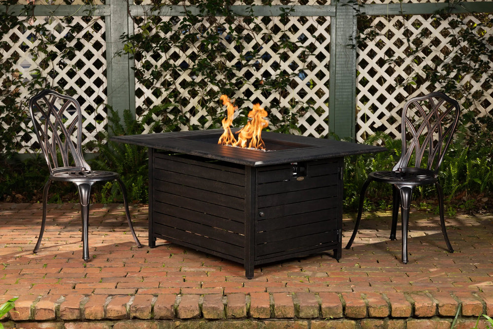 Longmont 48' Rectangular Aluminum Convertible Gas Fire Pit Table