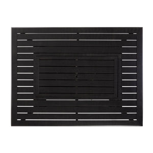 Longmont 48' Rectangular Aluminum Convertible Gas Fire Pit Table - detail view