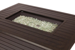 Longmont 48' Rectangular Aluminum Convertible Gas Fire Pit Table - dimensions
