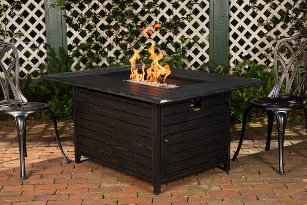 Longmont 48' Rectangular Aluminum Convertible Gas Fire Pit Table - product view