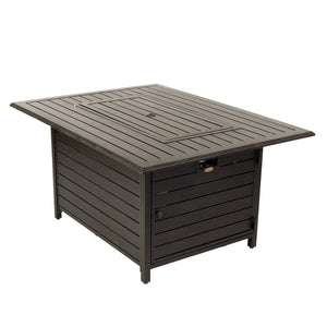 Longmont 48' Rectangular Aluminum Convertible Gas Fire Pit Table - view 13