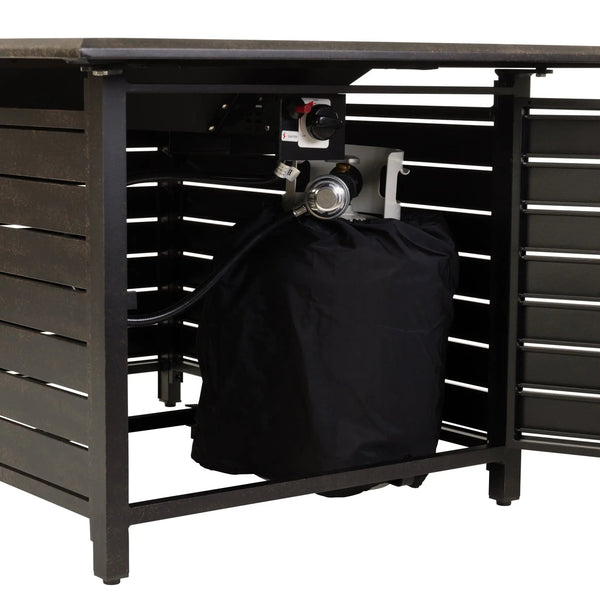 Longmont 48' Rectangular Aluminum Convertible Gas Fire Pit Table - view 14