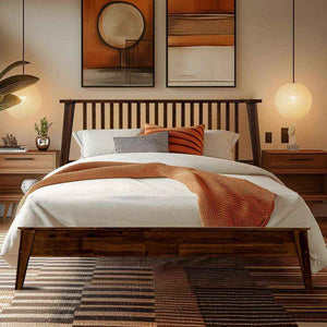 Kaylin Solid Wood Bed Frame - front view