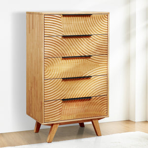 Harmony Solid Wood Dresser with 5 Drawers - front view
