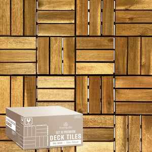 Tranquillo Solid Wood Premium Deck Tiles set 10 for Stylish Outdoor Spaces - view 18