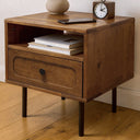 Savana Solid Wood Single-Drawer Nightstand - front view