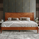 Panthera Solid Wood Bed Frame With Headboard - product view