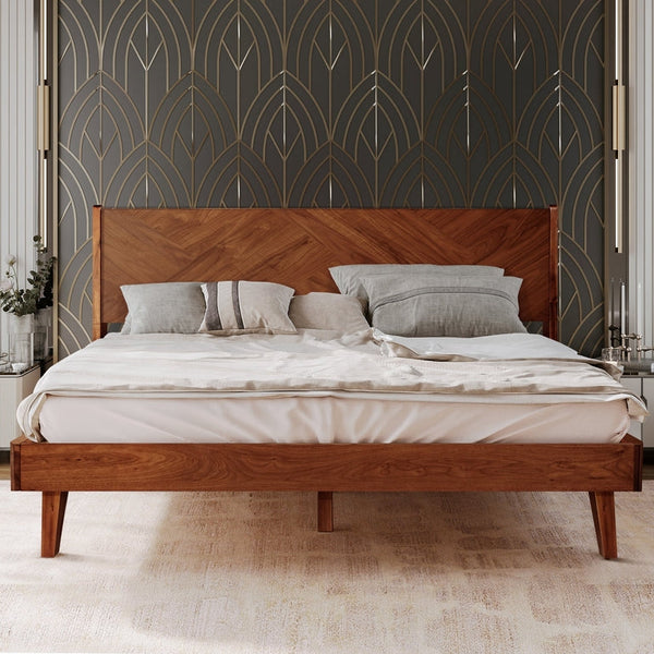 Gazelle Platform Bed Frame With Headboard - product view