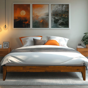 Mervyn Solid Wood Bed Frame - front view