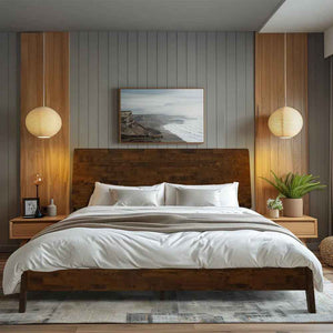 Serenity Solid Wood Bed Frame - front view