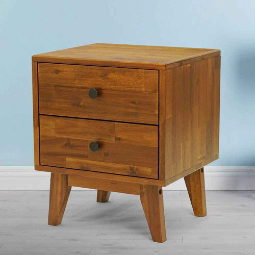 Silvia Solid Wood Nightstand - front view