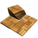 Tranquillo Solid Wood Premium Deck Tiles set 10 for Stylish Outdoor Spaces - product view