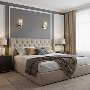 Modern Fluted Crystal Wall Sconce