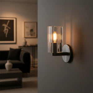 Modern Fluted Crystal Wall Sconce