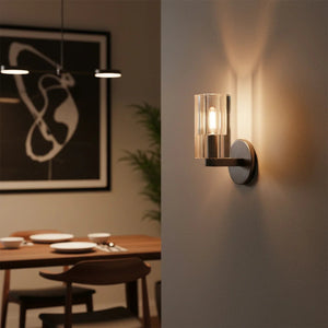 Modern Fluted Crystal Wall Sconce