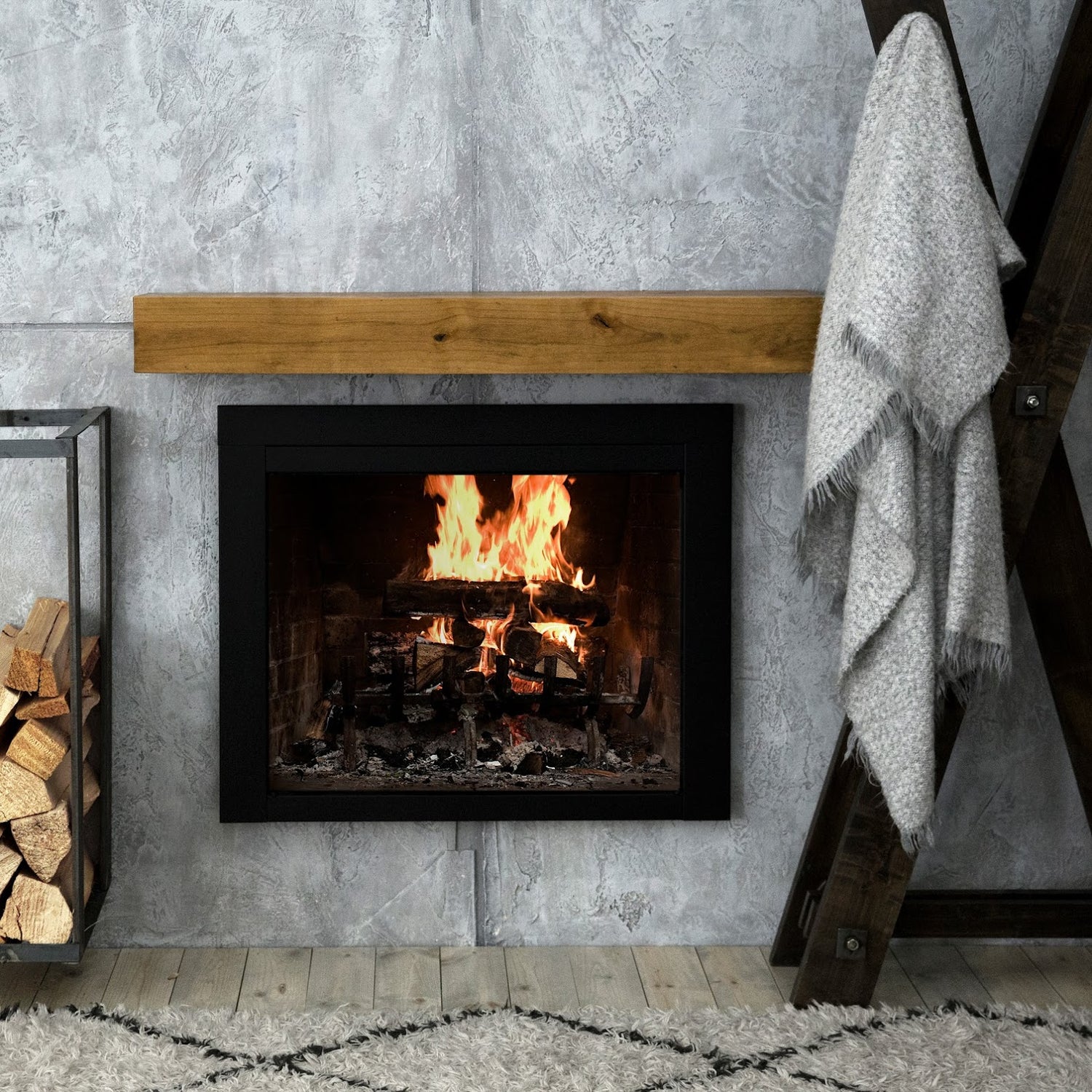 Fireside Finishings Baxter Wood Mantel Shelf - Fireside Hearth & Home
