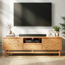 Elara Solid Wood TV Stand - front view