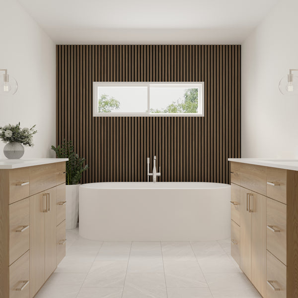 bathroom oak wood wall panels
