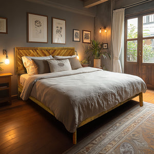 Sierra Solid Wood Bed Frame - side view