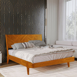 Gazelle Platform Bed Frame With Headboard - in use