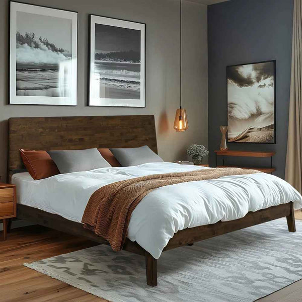 Serenity Solid Wood Bed Frame - side view