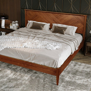 Panthera Solid Wood Bed Frame With Headboard - view 15