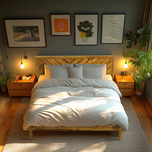 Sierra Solid Wood Bed Frame - close-up