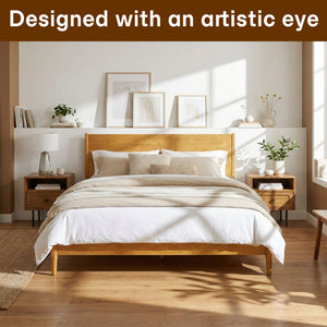 Haven Solid Wood Bed Frame - in use