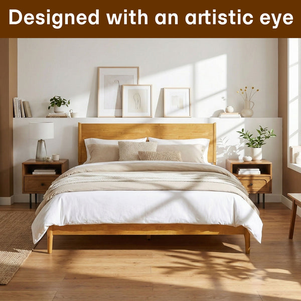 Haven Solid Wood Bed Frame - in use