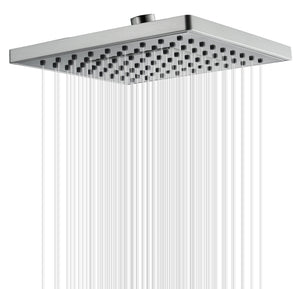 8 Inch Square Rainfall Shower Head with Angle Adjustable