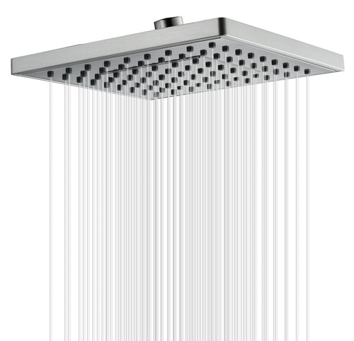 8 Inch Square Rainfall Shower Head with Angle Adjustable