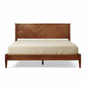 Panthera Solid Wood Bed Frame With Headboard