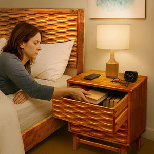 Elara Solid Wood Nightstand - view 13