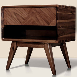 Laden Handcrafted Solid Wood Nightstand - view 11