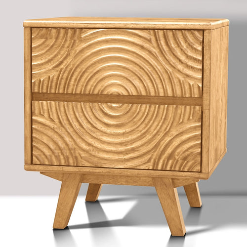 Harmony Solid Wood Nightstand - front view