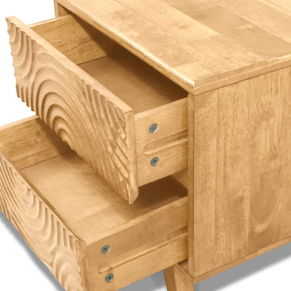 Harmony Solid Wood Nightstand - detail view