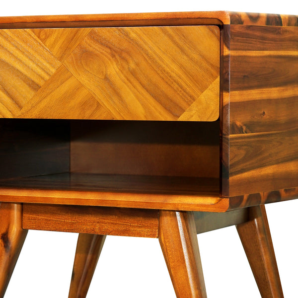 Laden Handcrafted Solid Wood Nightstand - dimensions