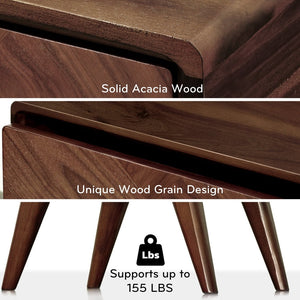 Laden Handcrafted Solid Wood Nightstand - view 15