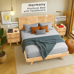 Harmony Solid Wood Nightstand - view 11