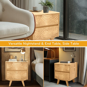 Harmony Solid Wood Nightstand - product view