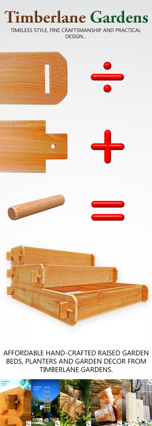 Timberlane Gardens Raised Garden Bed Kit 3 Tiered (1x3 2x3 3x3) Select Cedar Elevated Planter - dimensions